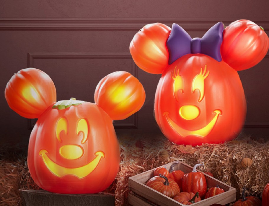 NEW Disney Mickey & Minnie Mouse Light-Up Jack ‘o Lanterns Available NOW (May Sell Out)