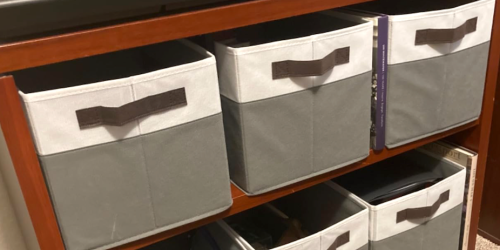 Large Fabric Storage Bins 4-Pack Just $11.99 Shipped for Amazon Prime Members