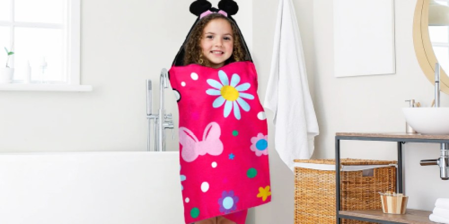 Kids Character Hooded Towels $11.78 on Walmart.com | Stitch, Bluey, Minnie Mouse, & More