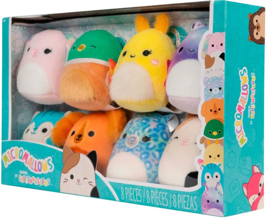 8 pack of squishmallow 2.5 inch plush toys