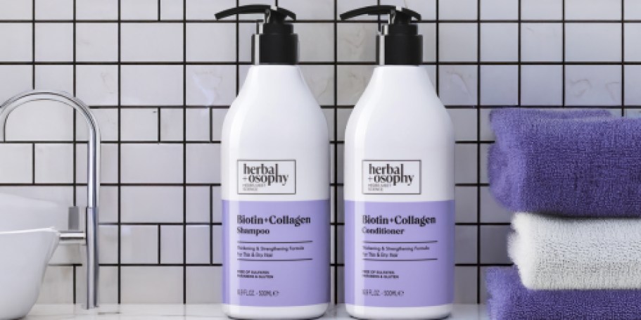 Herbalosophy Biotin + Collagen Shampoo AND Conditioner Set Only $14.99 Shipped on Amazon