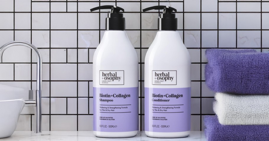 Herbalosophy Biotin + Collagen Shampoo AND Conditioner Set Only $14.99 Shipped on Amazon