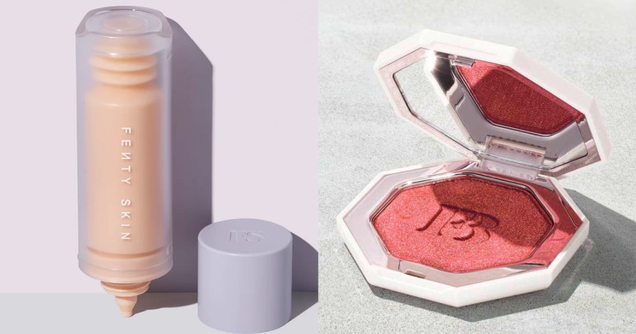 Fenty Beauty serum and highlighter compact