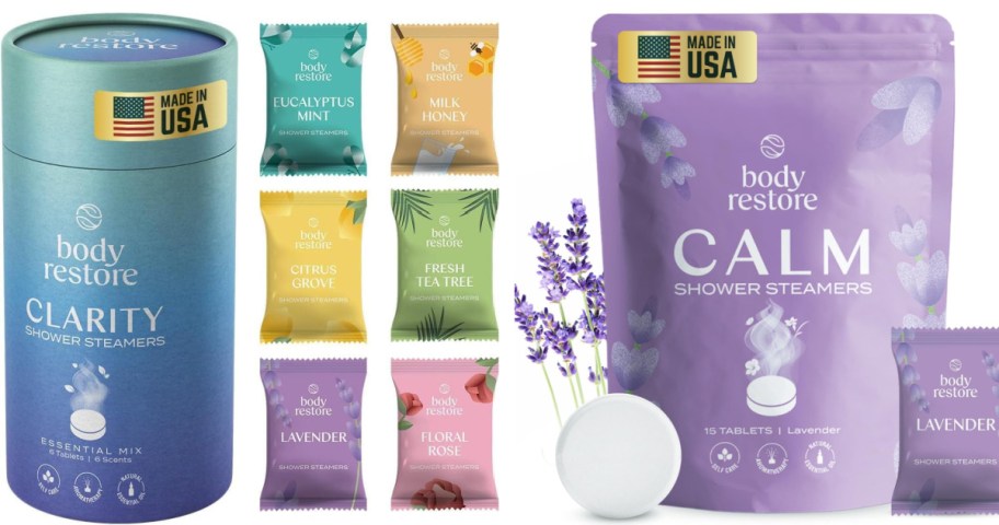 Body restore steamers in different scents