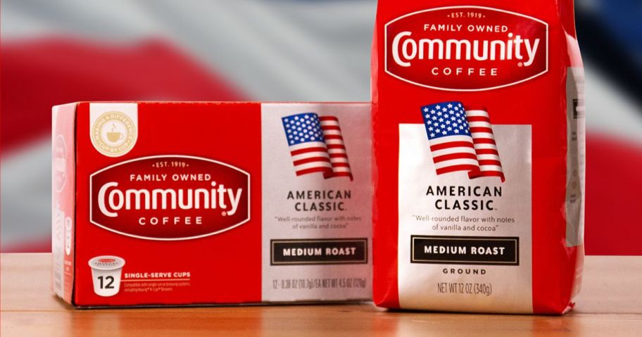 Community Coffee American Classic K- Cups and ground coffee