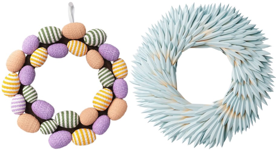 Easter egg and palm wreath