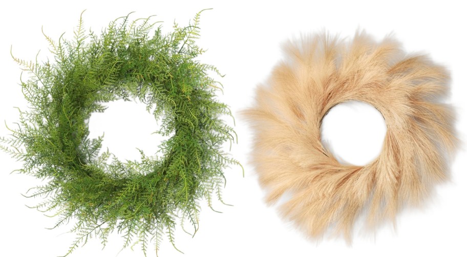 Greenery and Pompas wreaths