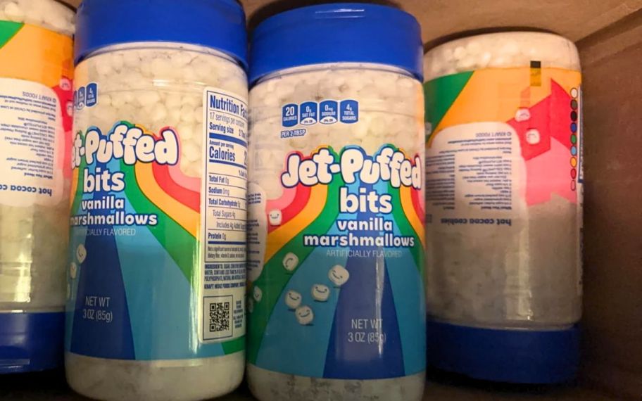 shanker cans of mini jet Puffed mini marshmallows in a box