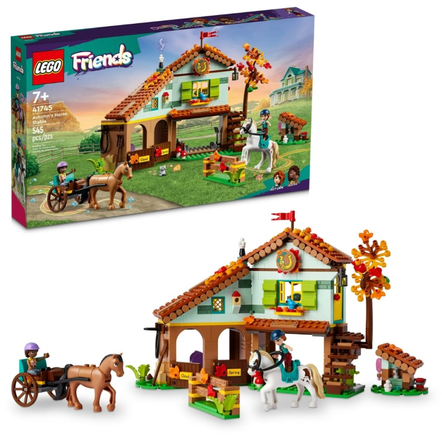 a LEGO Horse Stable set with the box it comes in