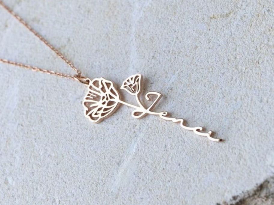 Mackenzie Birth Flower Necklace