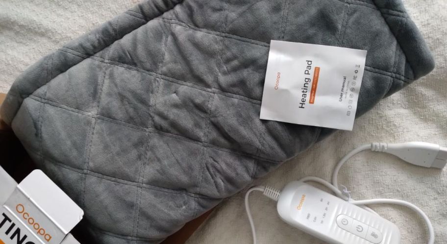 a large gray heating pad