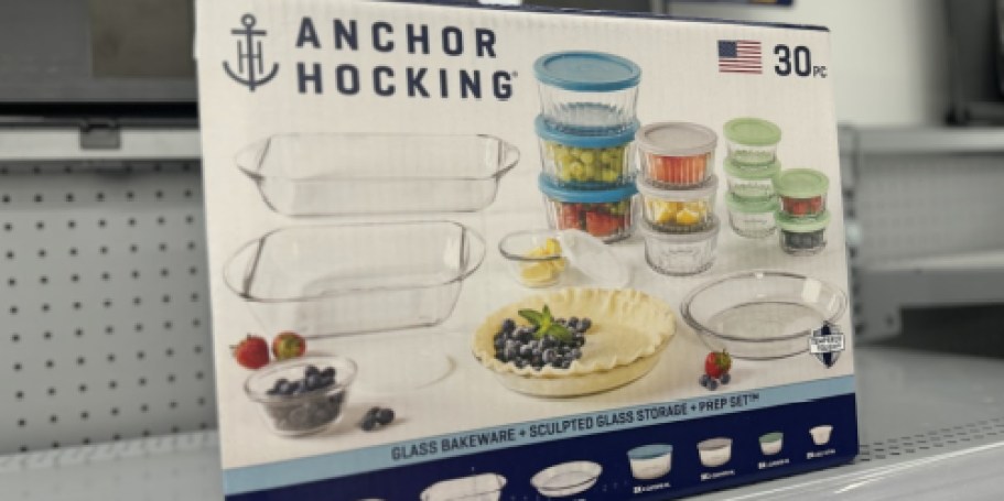 GO! Anchor Hocking Glass Storage 30-Piece Set Just $20 on Walmart.com