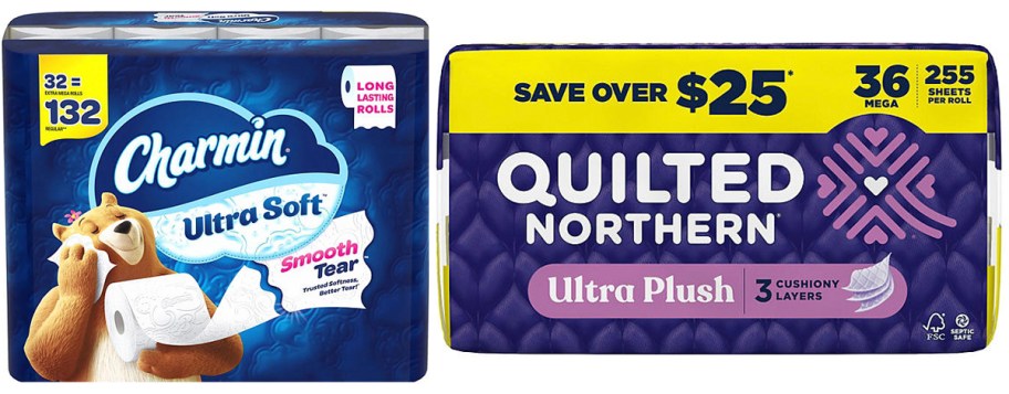 charmin and quilted northern toilet paper packs 