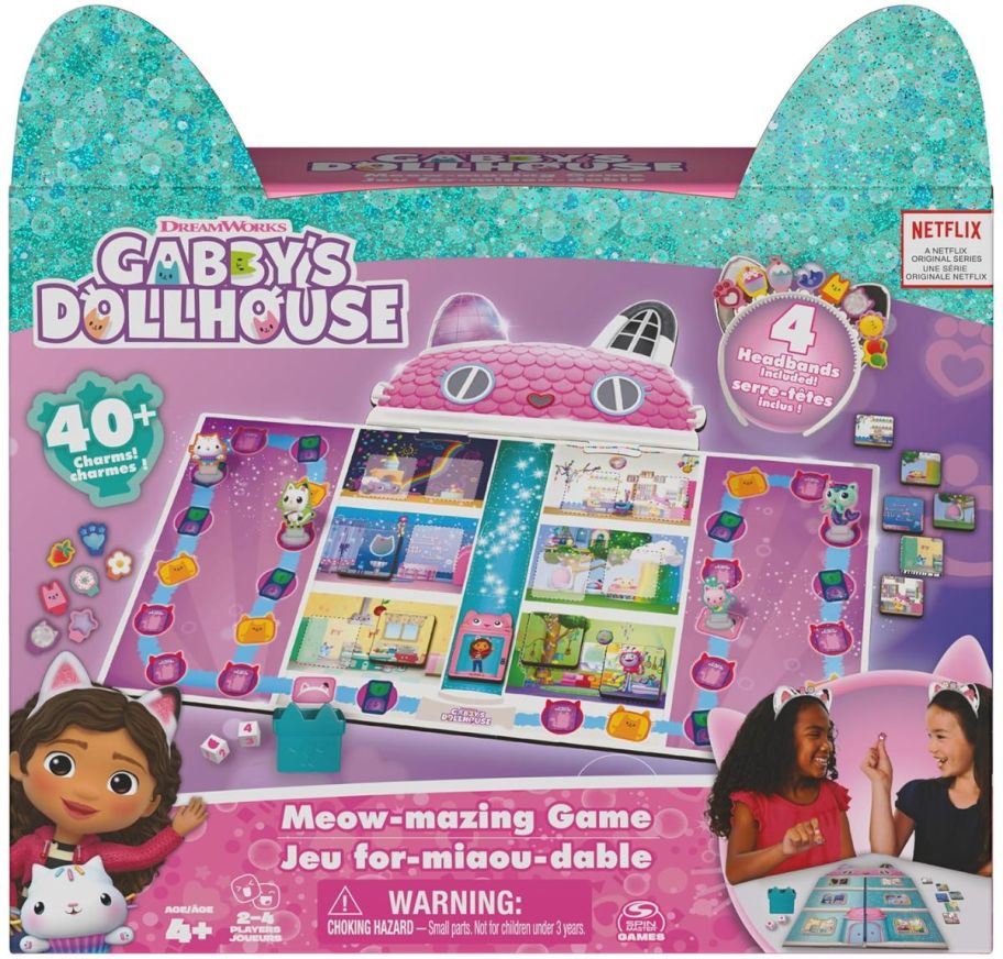 gabbys dollhouse meow-mazing game box