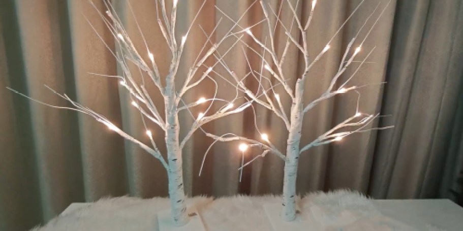 Smart Lighted Birch Trees 2-Pack Only $14.99 on Amazon (Regularly $30)