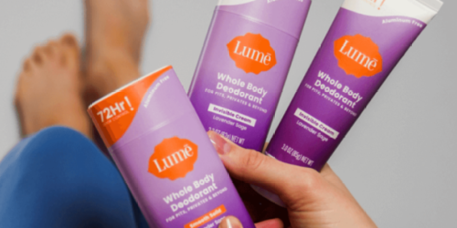 Lume Aluminum-Free Whole Body Deodorant 3-Pack JUST $25.50 Shipped (Reg. $53)