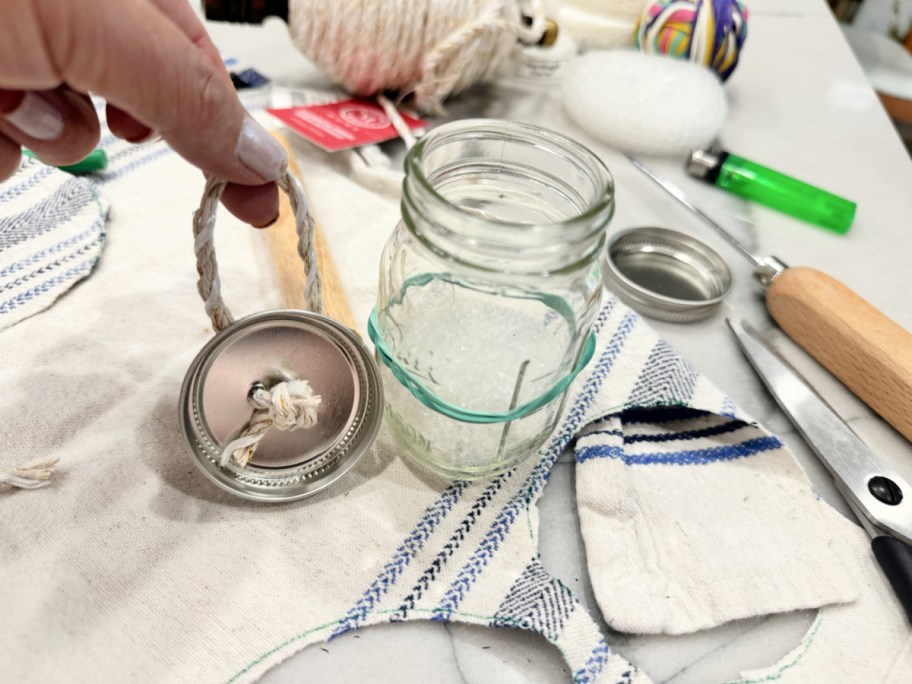 making a sourdough starter ornament 