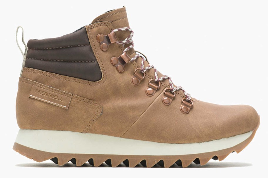 brown hiking boots