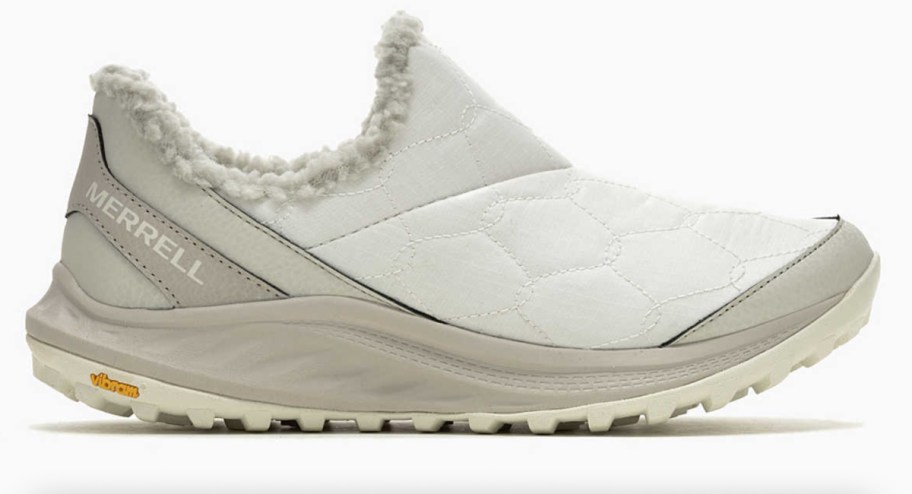 white sherpa lined mocs