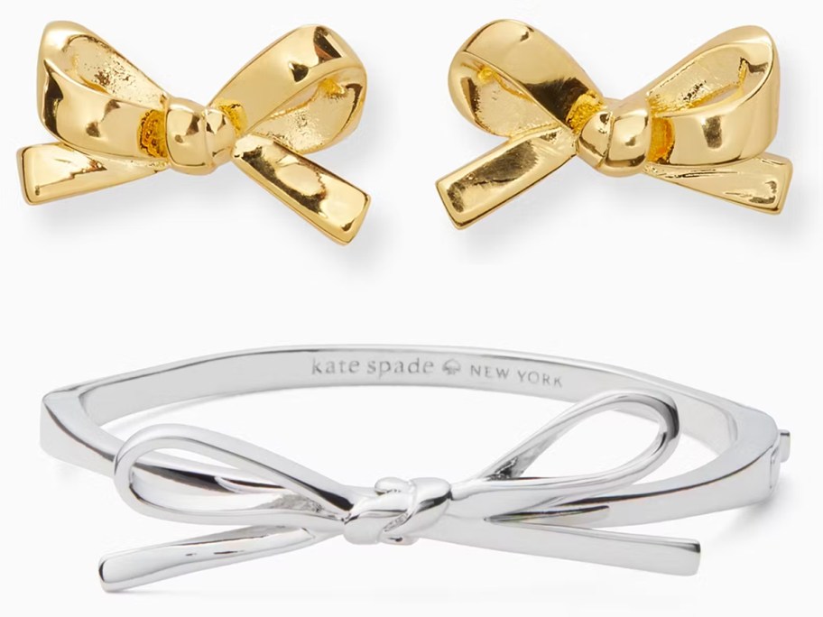 Kate Spade Skinny Mini Bow Studs and Skinny Mini Bow Bangle