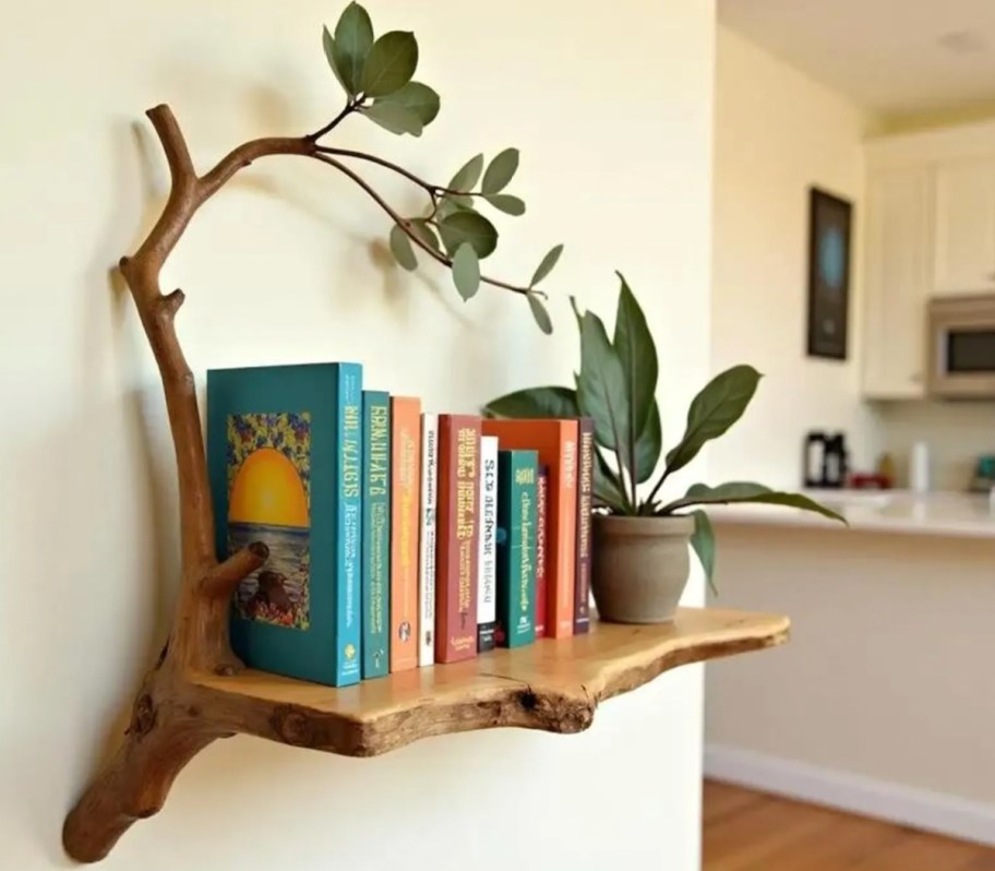 branch floating bookshelf