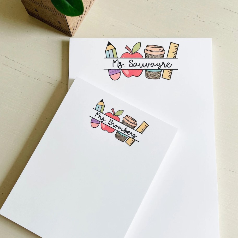 personalized teacher notepads 