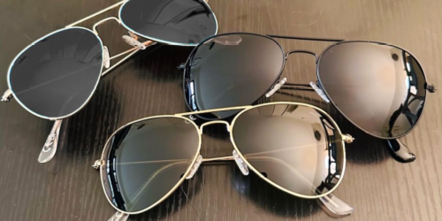 Classic Aviator Sunglasses 3-Pack Just $8.99 Shipped for Amazon Prime Members