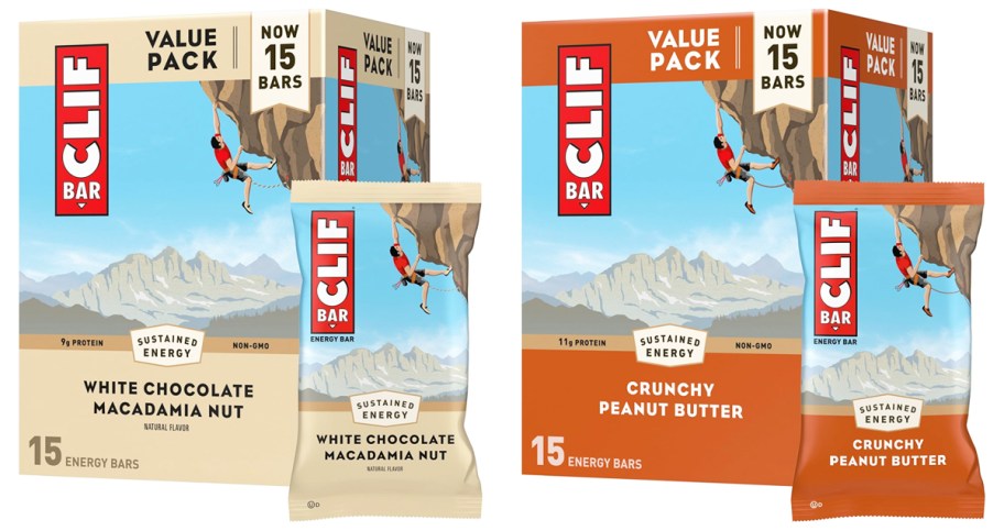 two boxes of clif bars
