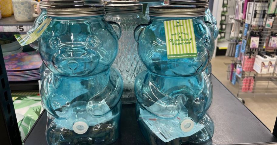 Five Below Beary Cute Glass Drink Dispenser