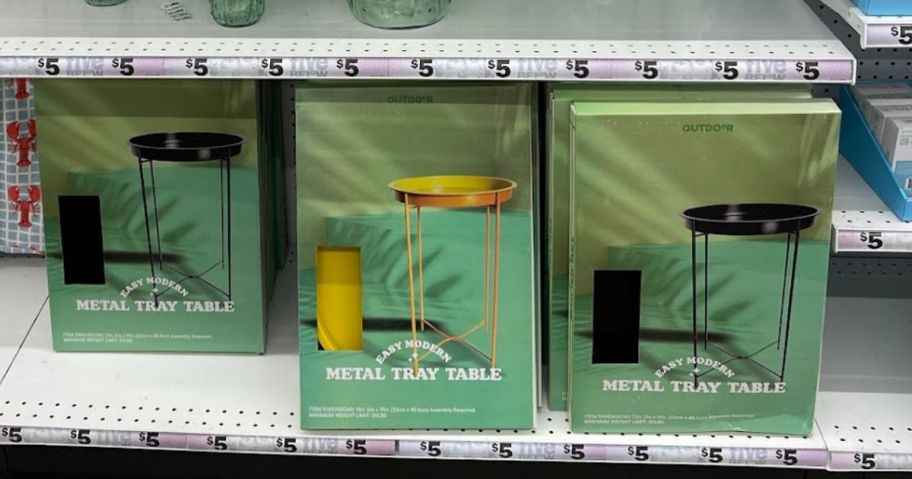 Five Below Easy Modern Metal Tray Tables