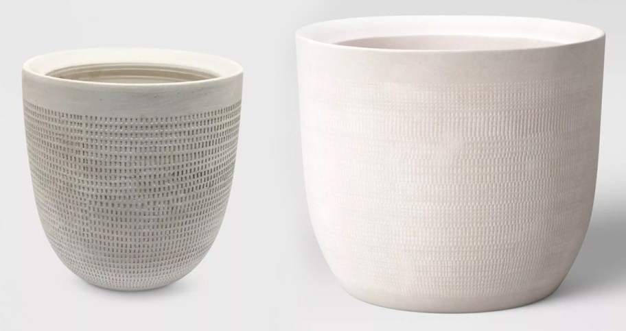 Threshold Textured Ceramic Outdoor Planter Pots