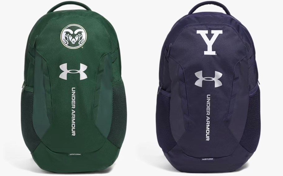 green and blue under armour backpacks