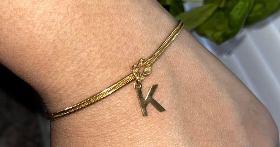Initial Charm Bracelets from $3.99 on Amazon