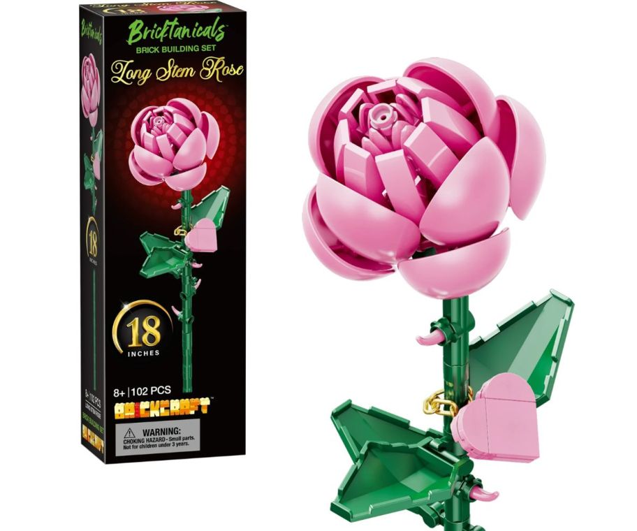 brickcraft pink rose building set