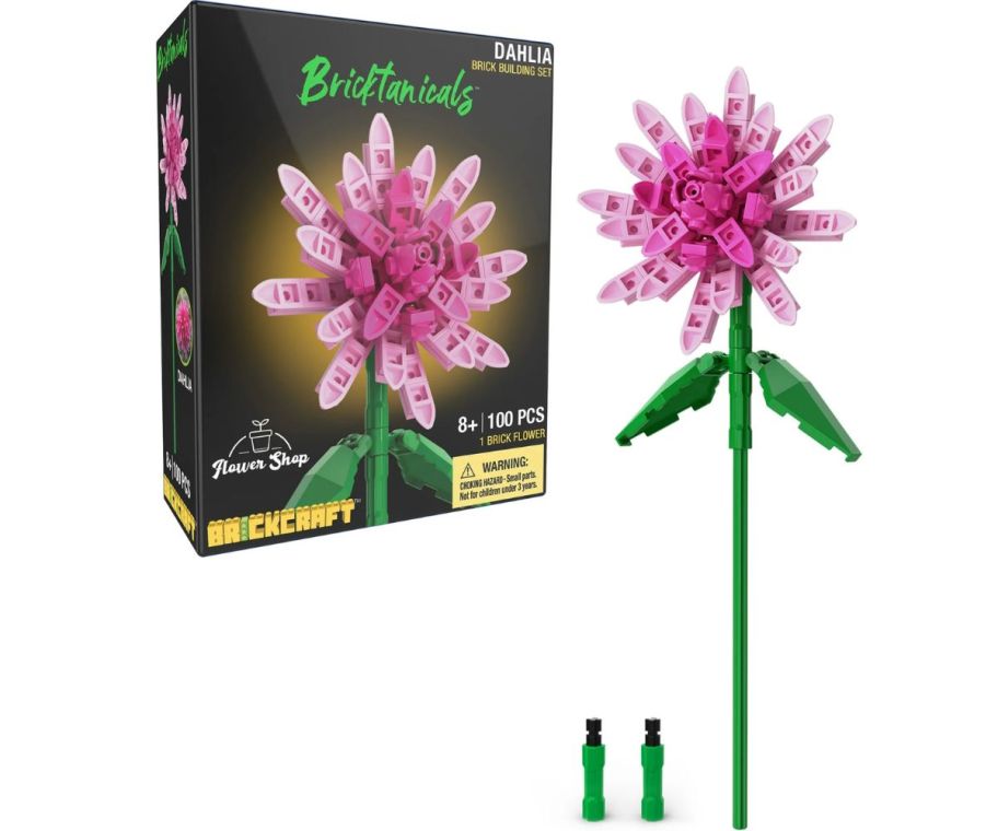 brickcraft pink dahlia building set
