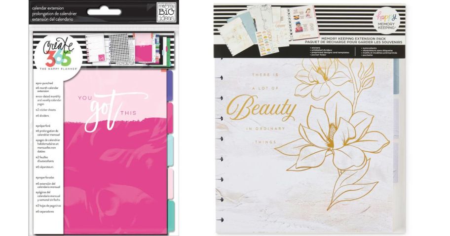 Happy Planner Extension Packs stock images