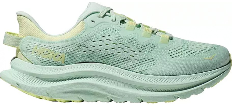 green hoka shoe