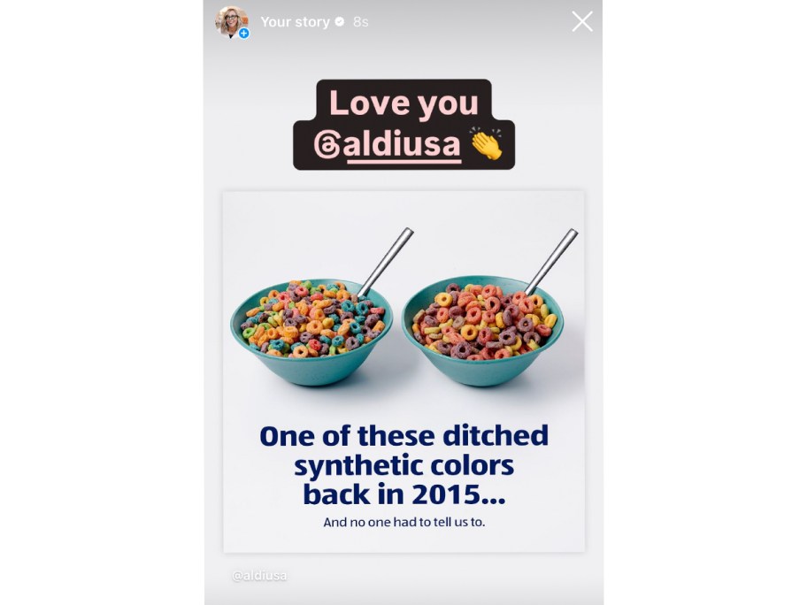 screenshot of collins instagram post