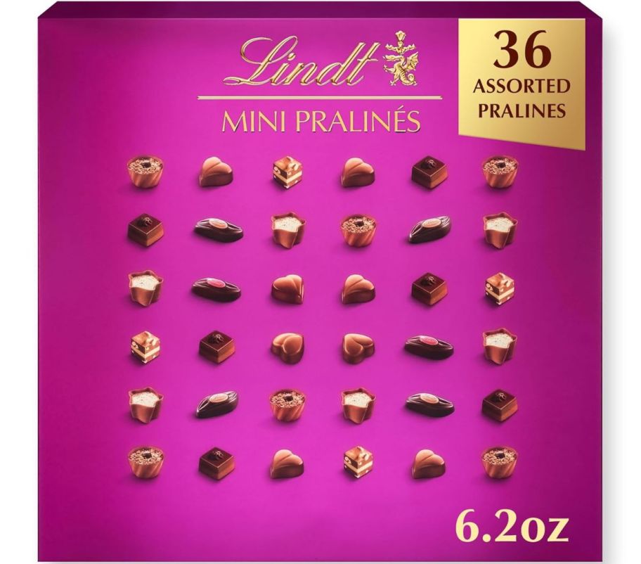 a box of lindt mini pralines