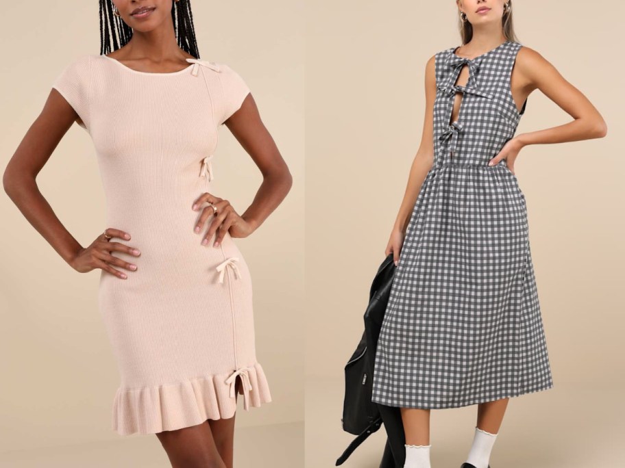 pink and gingham dresses from lulls
