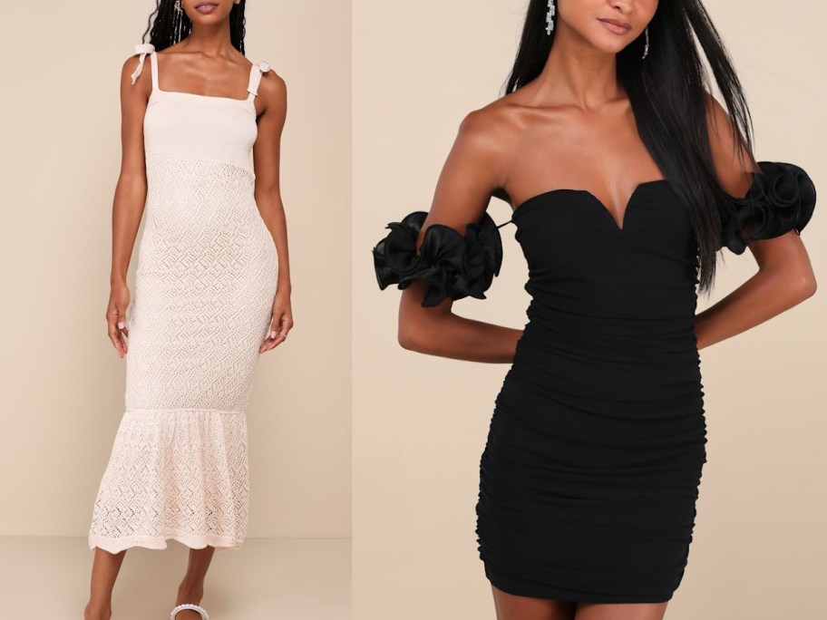 pink and black lulus dresses
