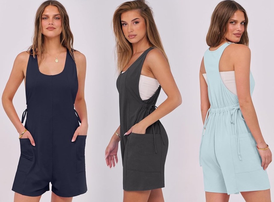 ANRABESS Women’s Romper being worn by 3 women in different colors