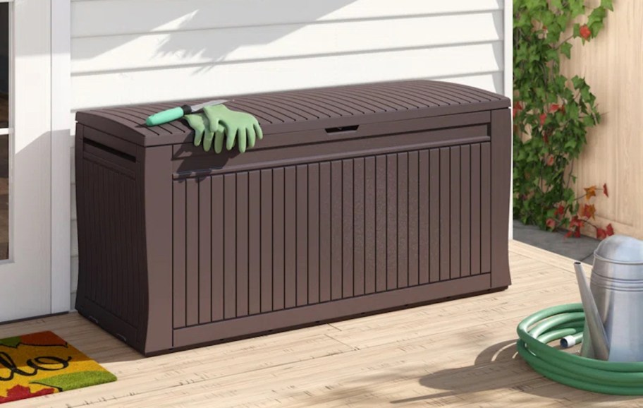 deck storage box on patio