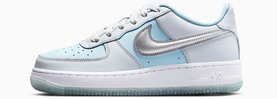 light blue and light grey nike sneaker