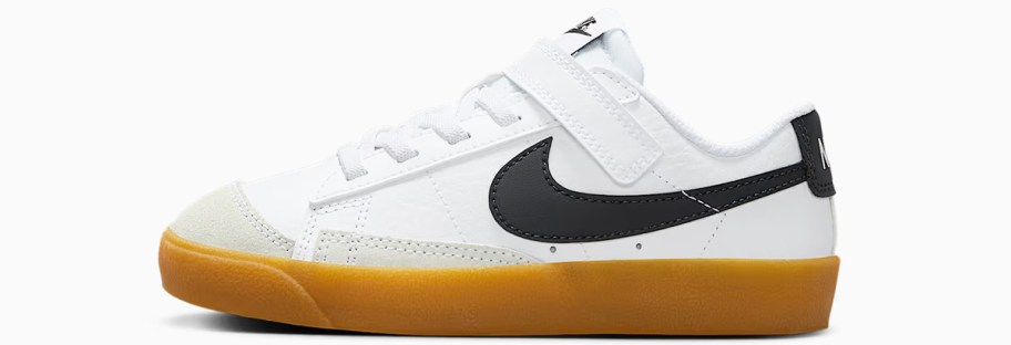 white and black nike sneaker