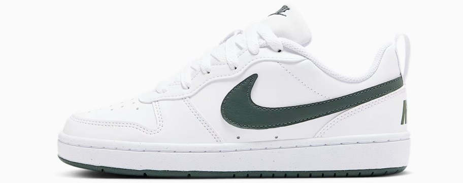 white and green nike sneaker
