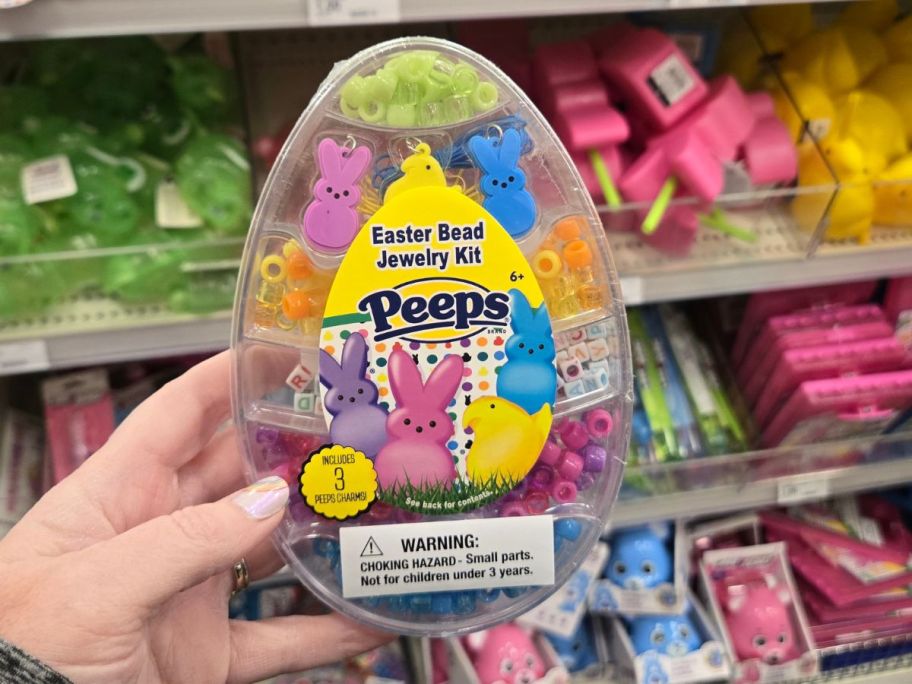 Peeps Easter Bead Jewelry Kit shaped like an egg