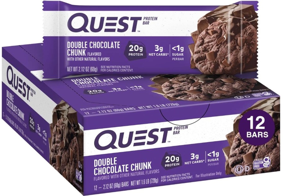 Quest Nutrition Double Chocolate Chunk Protein Bars 12 Count