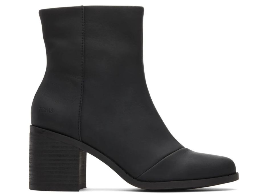 A black heeled boot