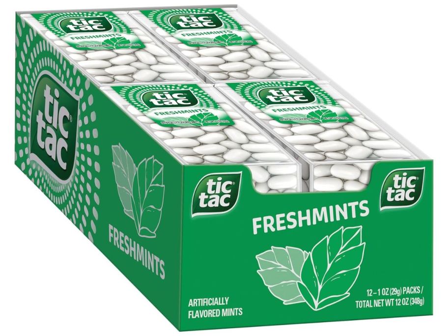 Tic Tac Freshmint Breath Mints 12-Pack stock image
